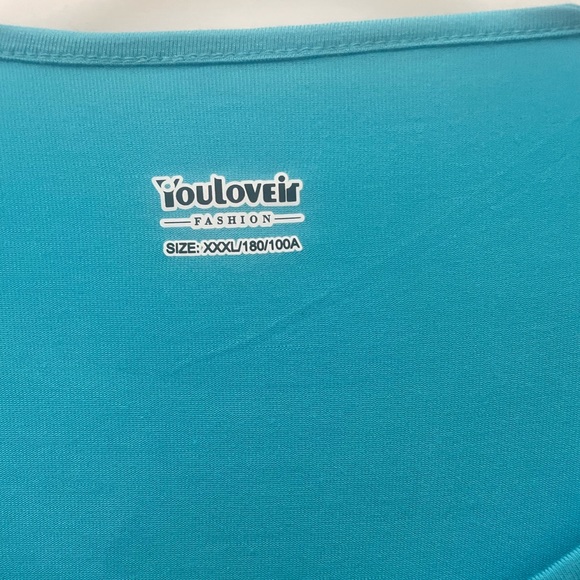 NWOT Luscious Rich Teal Color Tunic Top/ Light Summer Dress 2X - Picture 2 of 3